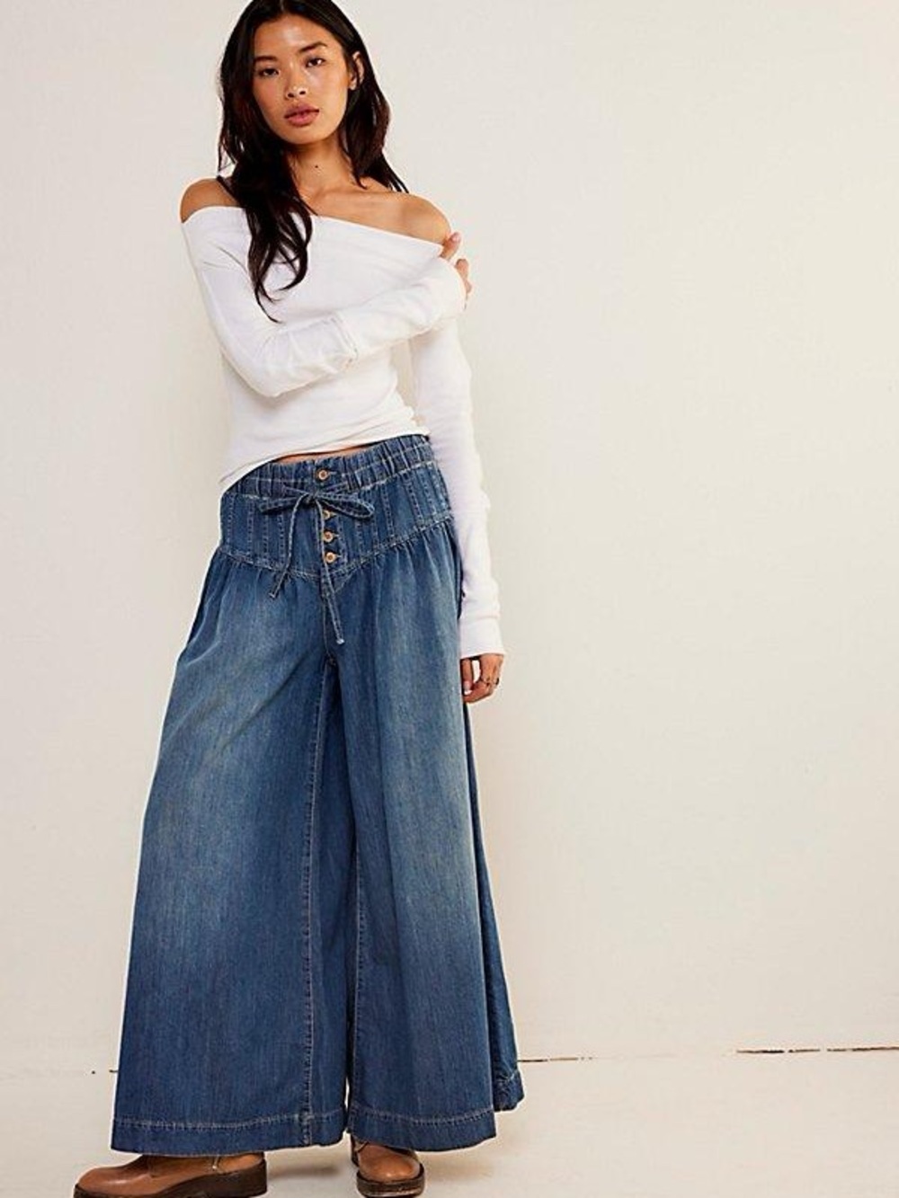 We the free forget me knot wide leg jeans XS